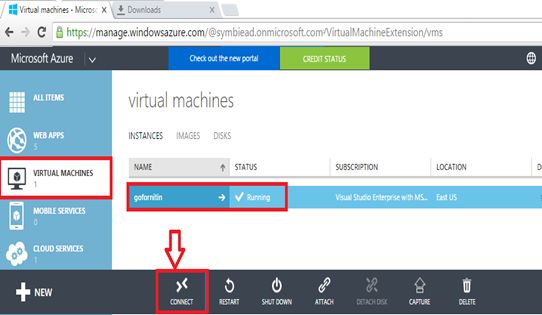 click on Connect button